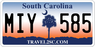 SC license plate MIY585