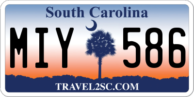 SC license plate MIY586