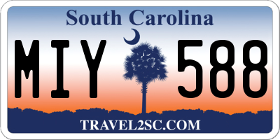 SC license plate MIY588