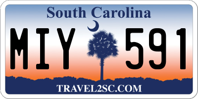 SC license plate MIY591
