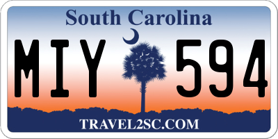 SC license plate MIY594