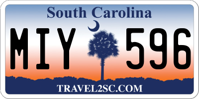 SC license plate MIY596