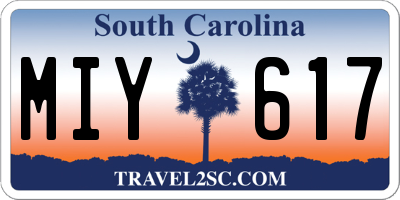 SC license plate MIY617