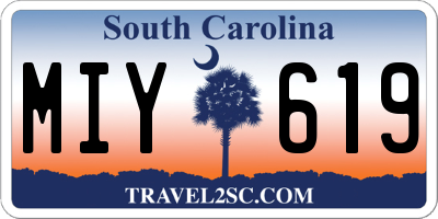 SC license plate MIY619
