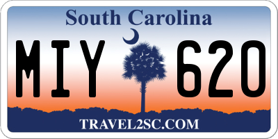 SC license plate MIY620