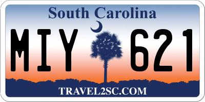 SC license plate MIY621