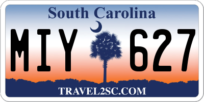 SC license plate MIY627