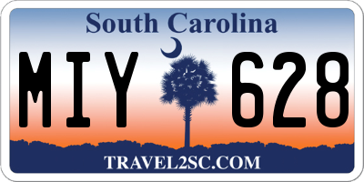 SC license plate MIY628