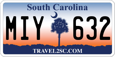 SC license plate MIY632