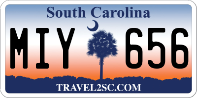 SC license plate MIY656