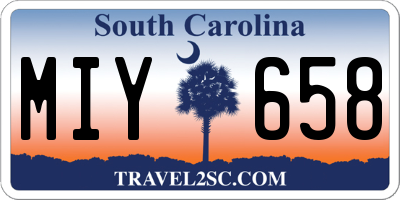 SC license plate MIY658