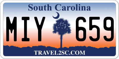 SC license plate MIY659