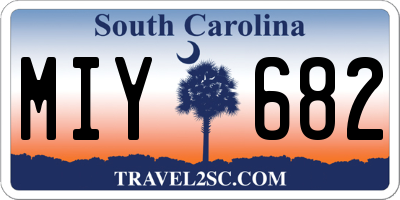 SC license plate MIY682