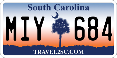 SC license plate MIY684