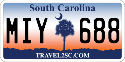 SC license plate MIY688