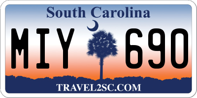 SC license plate MIY690