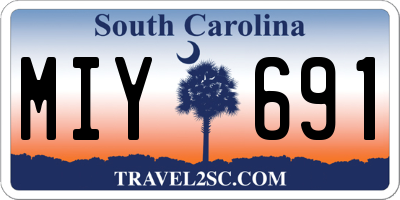 SC license plate MIY691