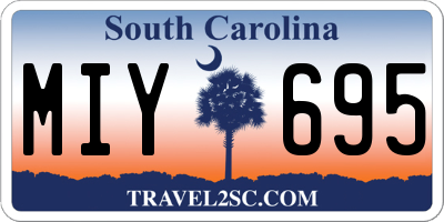 SC license plate MIY695