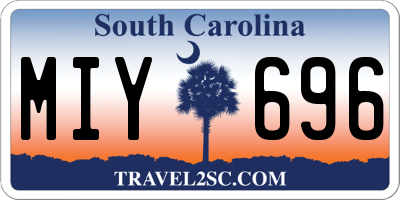 SC license plate MIY696