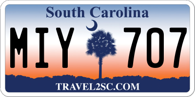 SC license plate MIY707