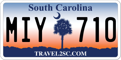 SC license plate MIY710