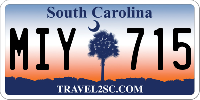 SC license plate MIY715