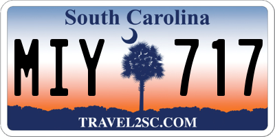 SC license plate MIY717