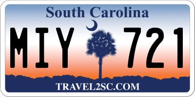 SC license plate MIY721