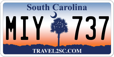 SC license plate MIY737