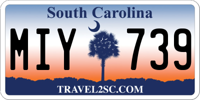 SC license plate MIY739