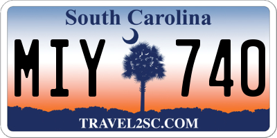 SC license plate MIY740