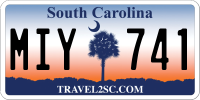 SC license plate MIY741