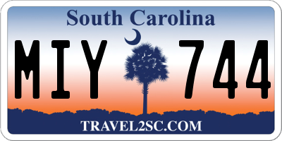 SC license plate MIY744