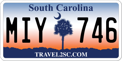 SC license plate MIY746