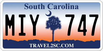 SC license plate MIY747