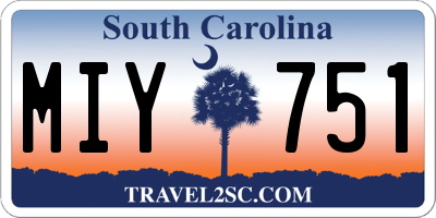 SC license plate MIY751