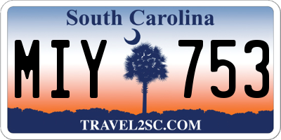 SC license plate MIY753