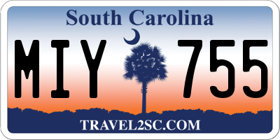 SC license plate MIY755