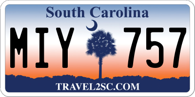 SC license plate MIY757
