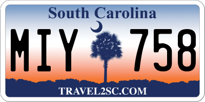 SC license plate MIY758