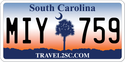 SC license plate MIY759