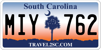 SC license plate MIY762