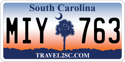 SC license plate MIY763