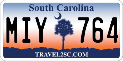 SC license plate MIY764