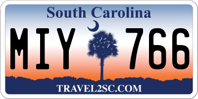 SC license plate MIY766
