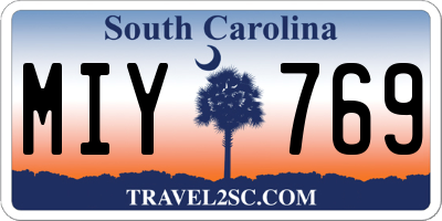 SC license plate MIY769