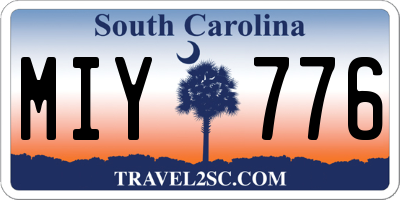 SC license plate MIY776