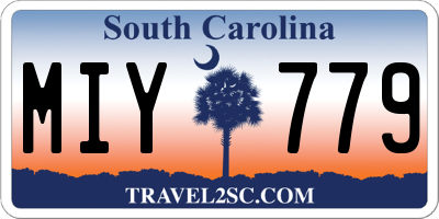 SC license plate MIY779