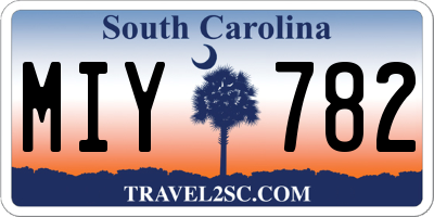 SC license plate MIY782