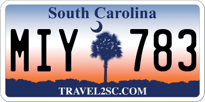 SC license plate MIY783